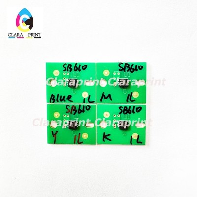 4Pcs/set SB610 One Time Use Chip 1L for Mimaki TS100-1600 Printer Ink Chip IC
