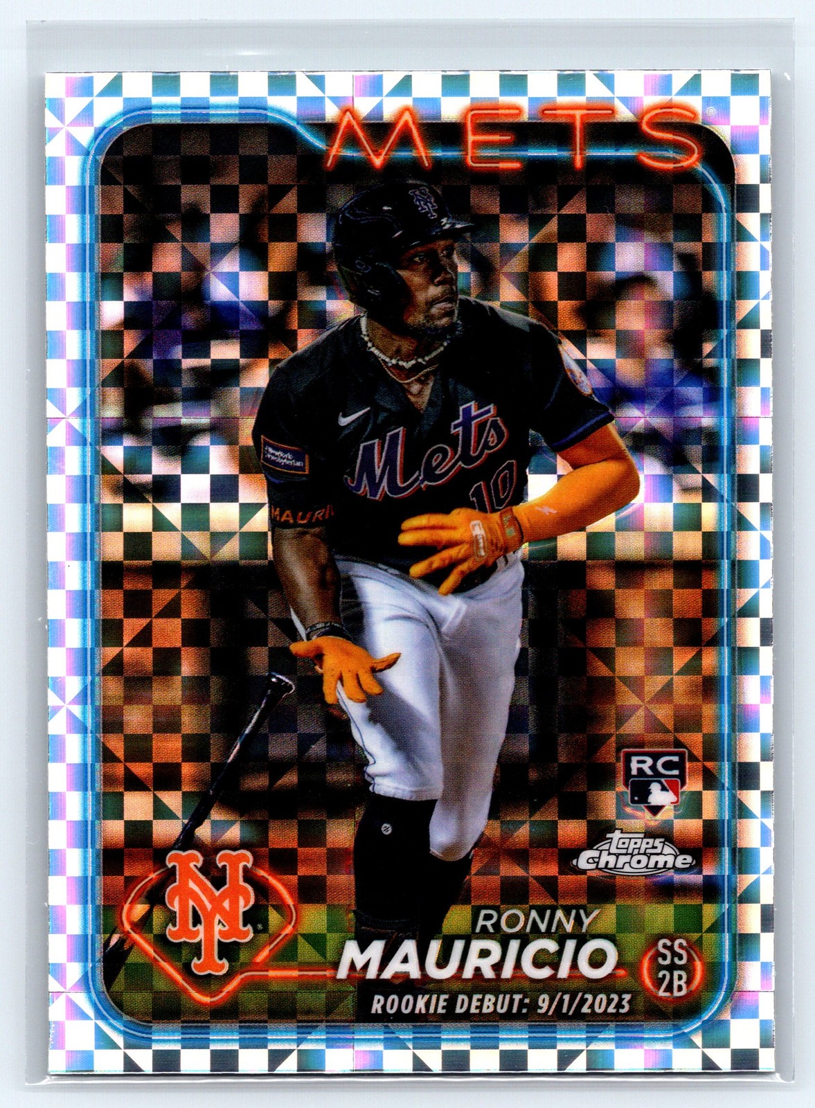2024 Topps Chrome Update X-Fractor Ronny Mauricio Debut #USC41 RC Rookie Mets