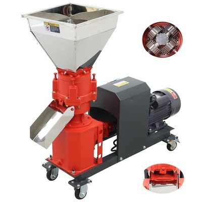 150-200KG/H Yield: 220V Powered Feed Pellet Mill Machine 4MM Hole Plate 180Model