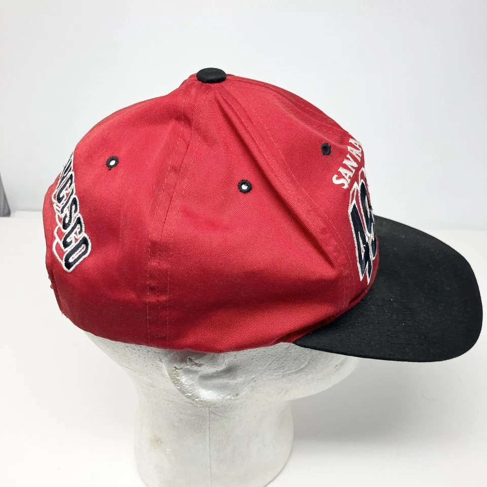 Gorra gorra de colección de los San Francisco 49ers espalda a presión para hombre NFL fútbol logotipo grande años 90 Foto 4 de 4