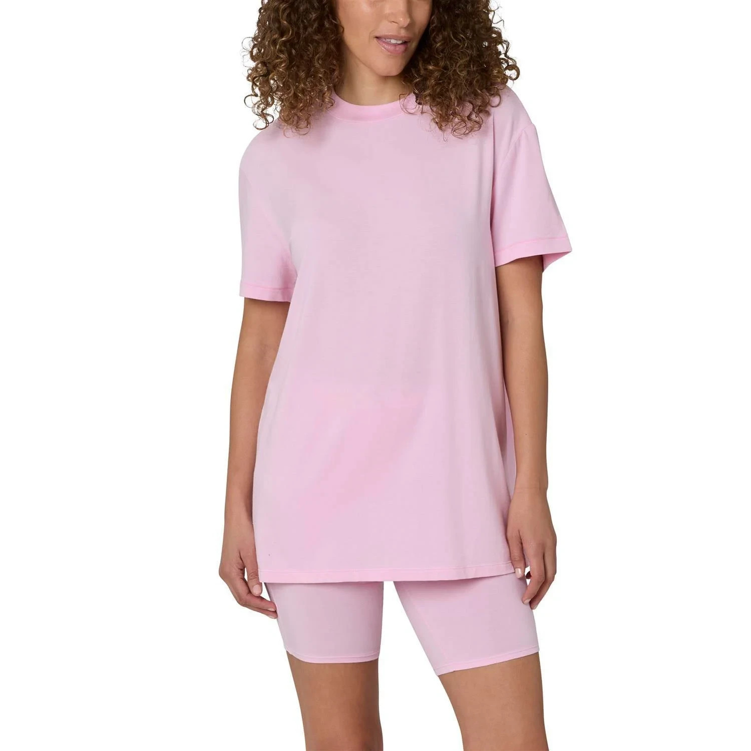 LOFT Women's 2-Piece Bike Short Pajama Set Size XS Pink