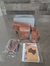 MegaGear Panasonic Lumix DC-LX100 II Top Grain Leather Camera Case and Strap