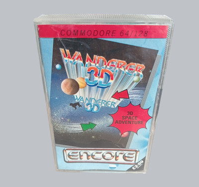 Commodore 64/128 Wanderer 3D Cassette Game Encore 1989 Elite NOS
