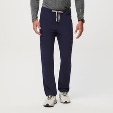 FIGS Cairo Cargo Scrub Pants Straight Leg Mens Size XL Short 29" Inseam Navy