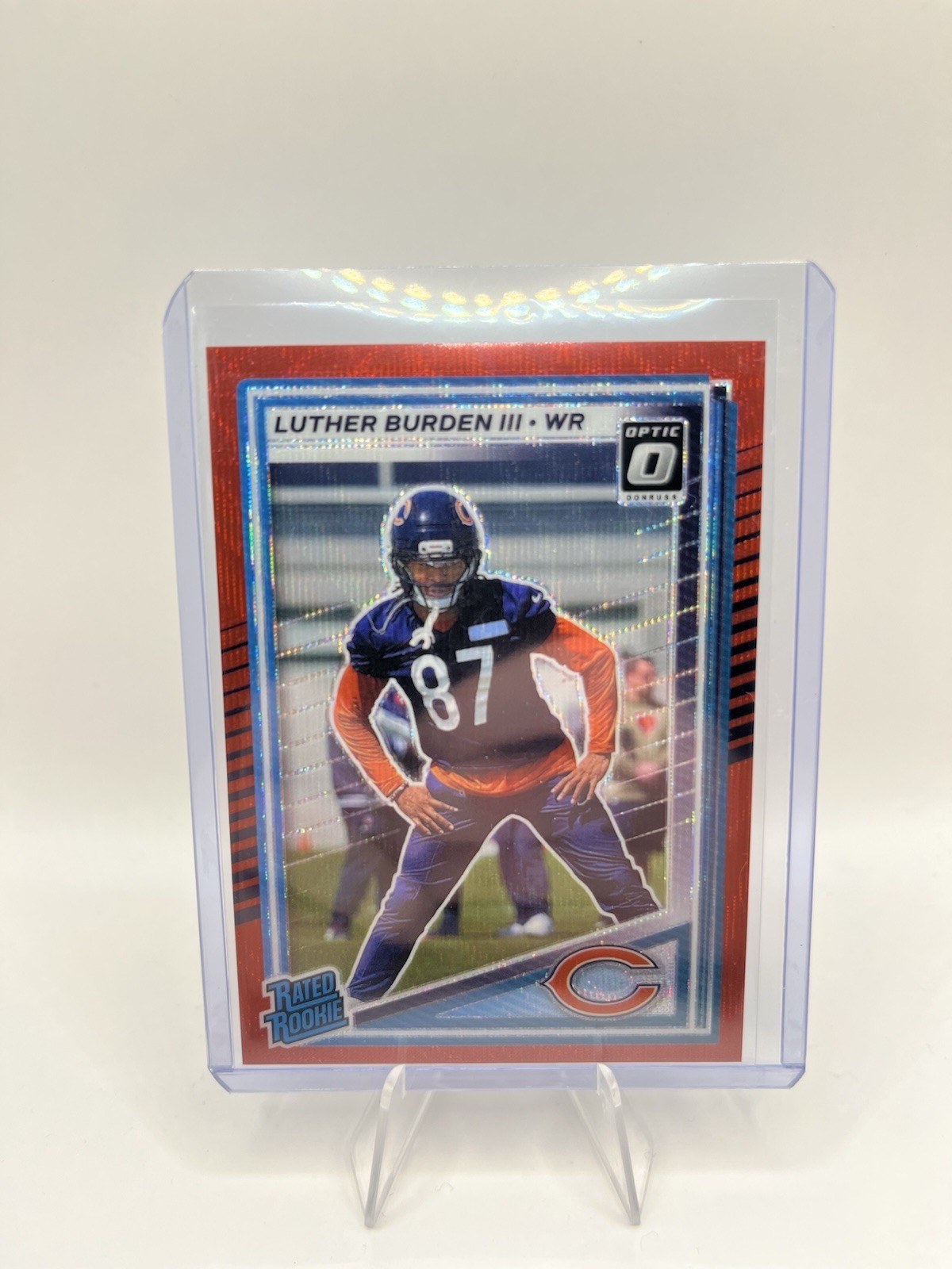 2025 Panini Donruss - Rated Rookie Luther Burden #395 Optic Preview Red Wave