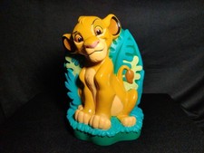 Disney The Lion King Young Simba Coin Bank Vintage 6.5 Lion Hard Plastic