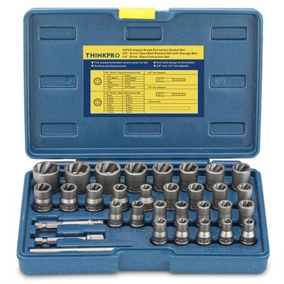 Thinkpro Bolt Extractor Kit, 32PCS Rounded Remover, 32PCS, 32-piece