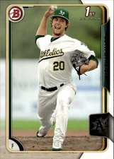 2015 Bowman #BP96 Seth Streich Oakland Athletics