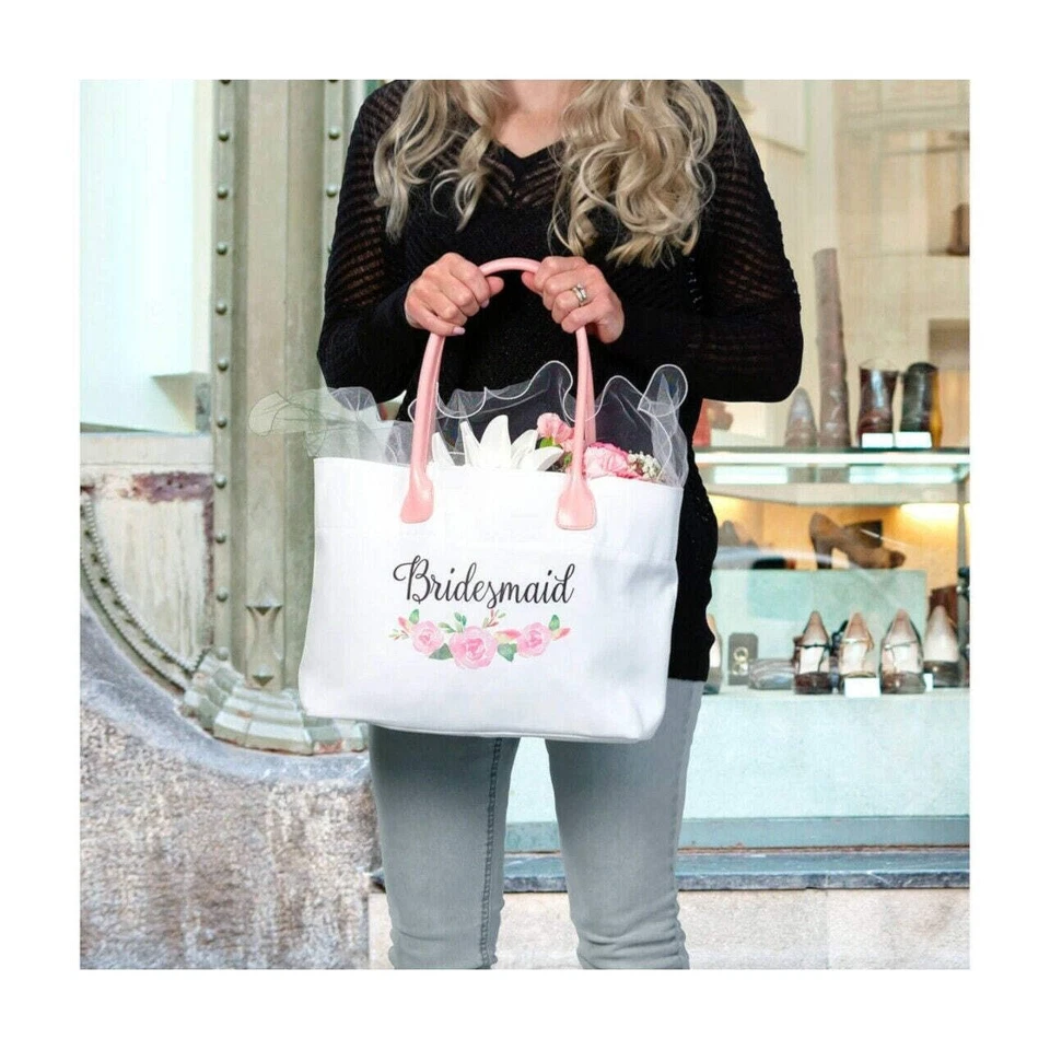 Floral Bridesmaid Tote Bag - Image 3 of 3