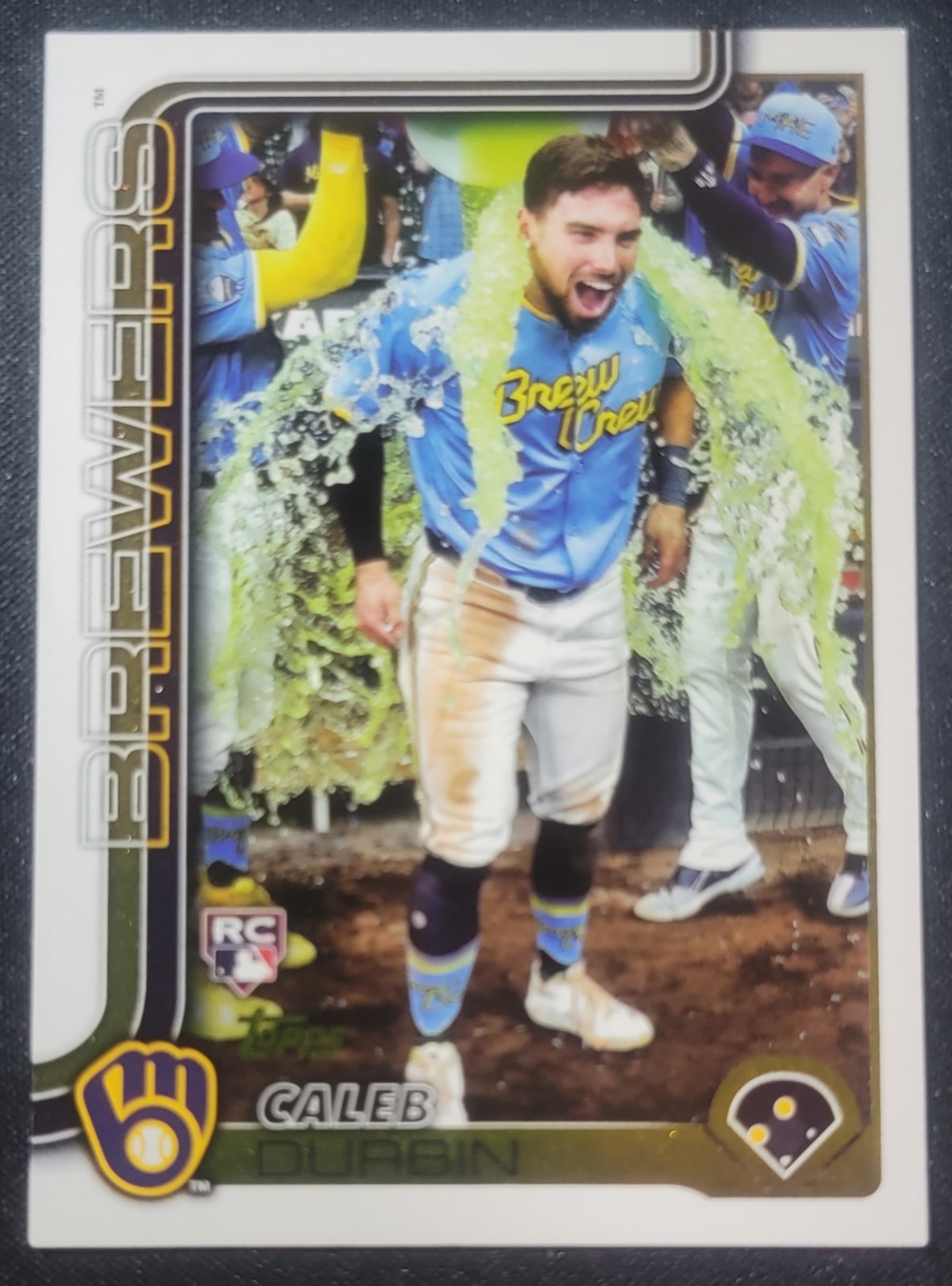 Caleb Durbin 2025 Topps Update Rookie #US170 RC SSP Golden Mirror Brewers