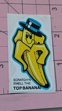 Mello Smello Top Banana Scratch  n Smell sniff Sticker Vintage READ