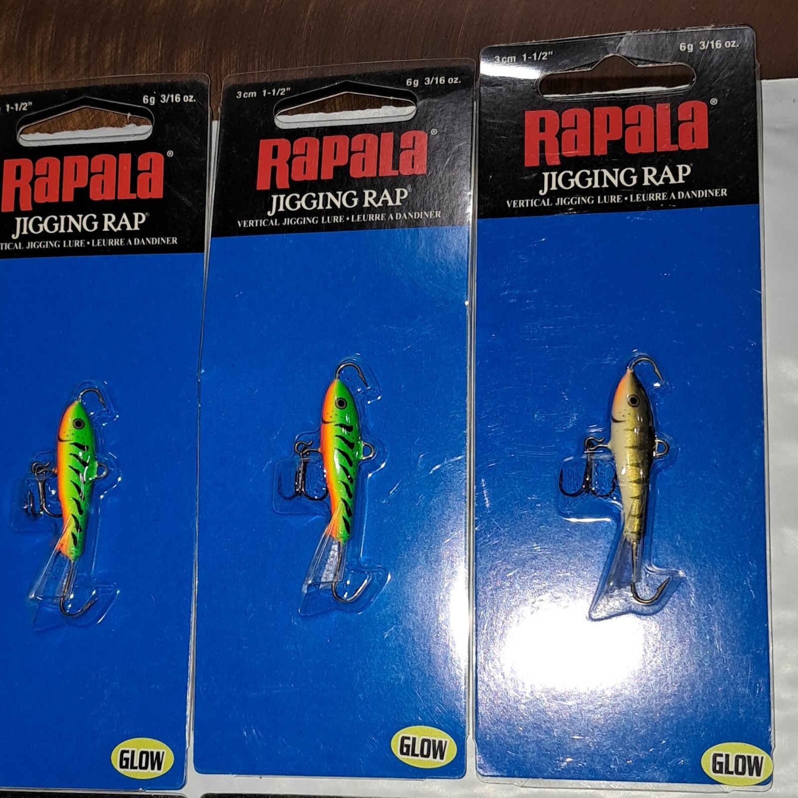 Rapala Jigging Rap Glow UV Jig Multicolor. 3/16oz and 5/16 oz LOT X10 - Image 4