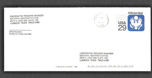 U.S. Scott #UO84 Official Mail Entire Used F-VF SCV $5.00