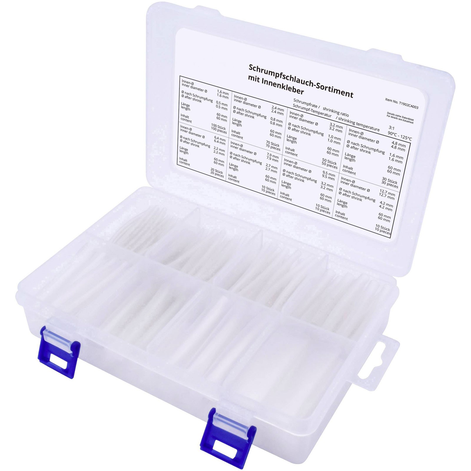 TruComponents Heatshrink set Clear Shrinkage:3:1 300 pc(s)