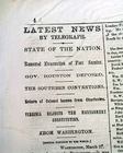 CIVIL WAR About to Begin Southern Slavery Tensions Fort Sumter 1861 Newspaper