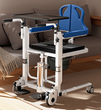 180 Split Seat Patient Lift Transfer Chair Hydraulic Height Adjustable 150kg