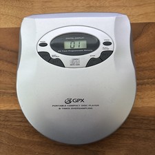 GPX Silver Portable CD Player with 8 Times Oversampling - Works