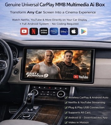 Original MMB Universal Fahrzeug CarPlay MultiMedia Ai Box App Store Youtube 64GB
