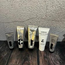 Verso Facial Cream Eye Serum Cleanser For Daily Use - 5 Travel Sizes