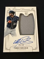 2015 National Treasures Jersey Autograph Eddie Rosario RC /99 Minnesota Twins