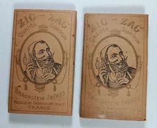 Vintage Zig-Zag Cigarette Rolling Papers - Gummed, (2) Packs - OLD / Antique