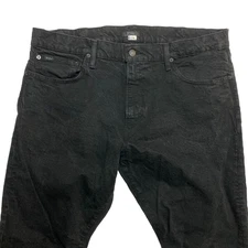 VINTAGE Polo Ralph Lauren Varick Jeans Mens 38 Black Denim Y2K Slim Straight 