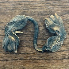 RARE Original Vintage Belt Buckle Floral S Shaped Handcrafted Artisan Piece 70s