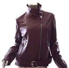 Mackage Miela-N Brown Lambskin Leather Belted...