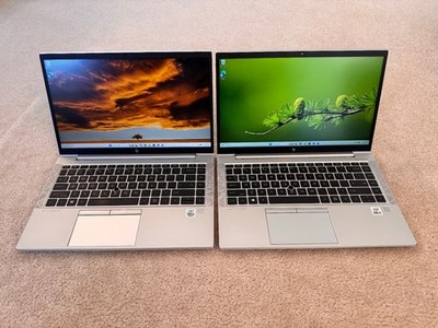 LOT 2 HP ELITEBOOK 840 G7 LAPTOP 1C8P3UT 14'' 250GBSSD 8GBRAM i5-10210U WIN11PRO