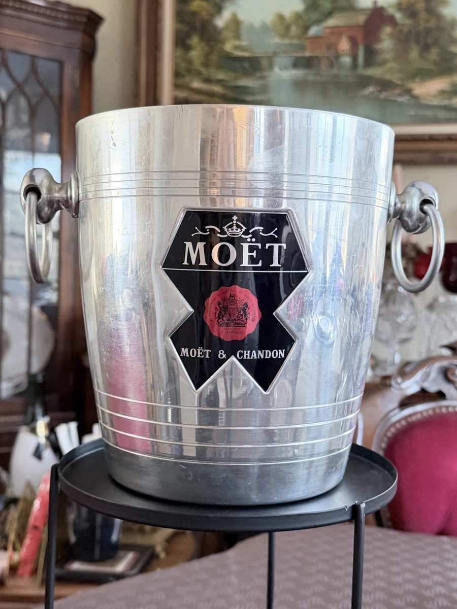 Lot De 2 Seaux à Champagne Anciens MOET & CHANDON ARGIT - Seaux à Glace Rouges Vintage