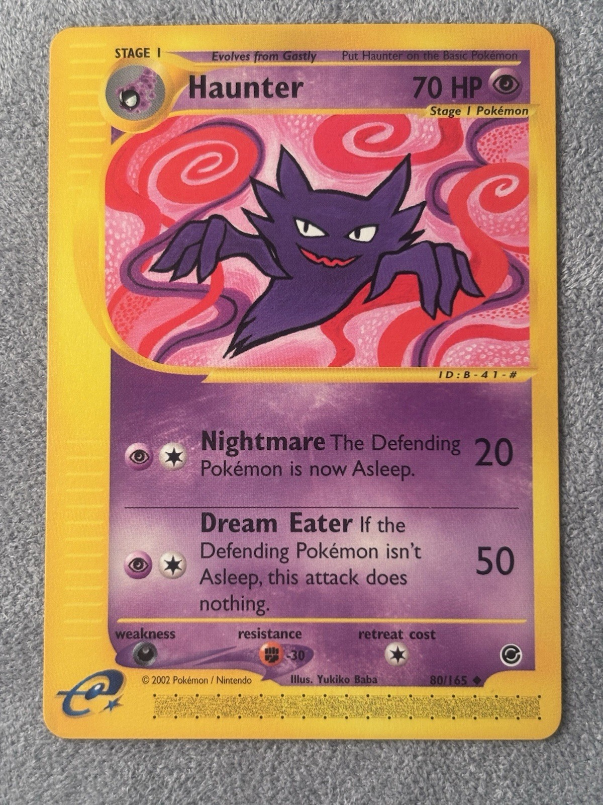 Pokemon Expedition Haunter Card 80/165 Pokemon TCG NM