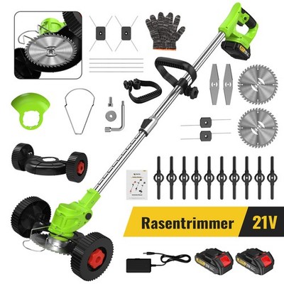 Multifunktions Rasentrimmer 5-in-1, 21V Akku mit drehbarem Kopf 3 Farbe 1/2 Akku