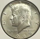 *1969 D 50C Kennedy Half Dollar 40% Silver. **Free Shipping**