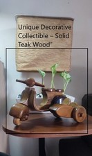 Scultura in teak malese fatta a mano decorazione patrimonio edizione limitata