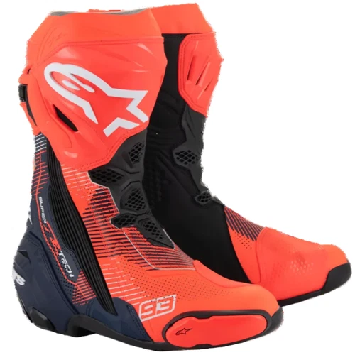 Supertech R Le Marquez R04 Vented Motorcycle Motorbike Boot F.Red/Dark Blue/Blac