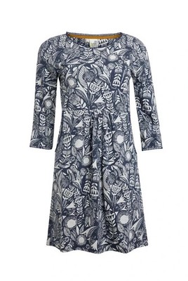 WEIRD FISH LADIES NAVY PRINTED JERSEY TUNIC TOP SIZE 10 NEW (REF R) SALE