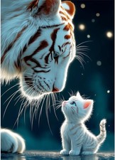 Tiger Diamond Painting Kits for Adults, 5D Tiger and Cat Diamond Art Kits for Ad