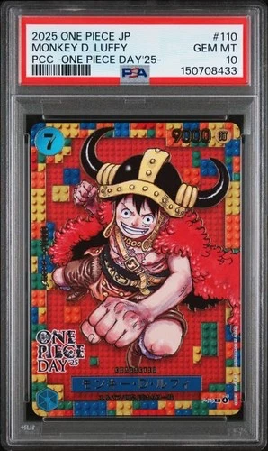 PSA 10 Monkey D. Luffy Promo P-110 One Piece Day 2025 Japanese US SELLER