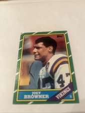 1986 Topps Joey Browner Minnesota Vikings RC # 300