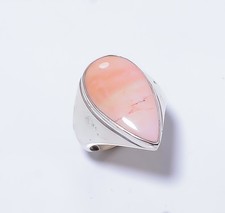 Pink Opal - Australia 925 Sterling Silver Solitaire Handmade Ring s.8.5 A312