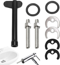 9PCS Tap Fixing Fitting Kit Stainless Steel Rubber and Plastic Monobloc Tap Fixi