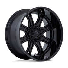 24x12 Fuel Darkstar Matte Black With Gloss Black Lip Wheel 6x1356x5.5 -44mm