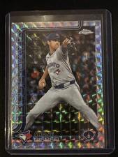 🔥Shane Bieber 2025 Topps Chrome Update #USC52 Geometric Refractor Blue Jays