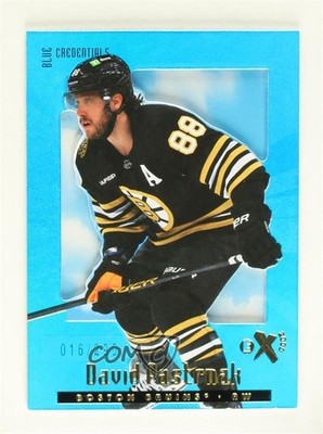 2023-24 Skybox E-X 2000 Blue Credentials 16/299 David Pastrnak #13 uk2