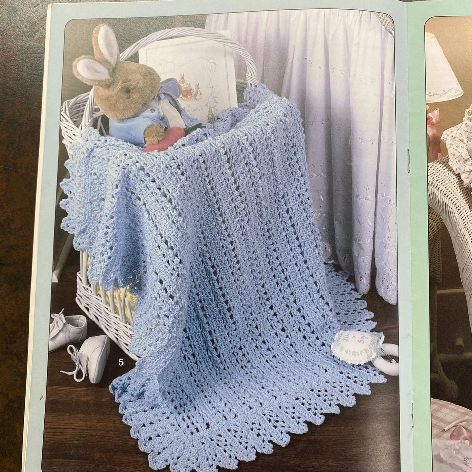 Leisure Arts Absolutely Gorgeous Baby Afghans Crochet Patterns Book 4 -5 Designs - Image 3 of 4