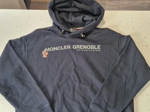 MONCLER GRENOBLE Maglia Con Cappuccio Black Hoodie Size S *AUTHENTIC*