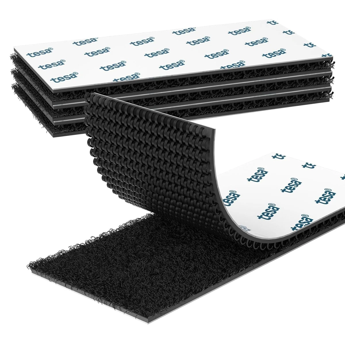Tiras para colgar cuadros Emitever de alta resistencia, sin 50 mm x 100 mm (4 pares), negras