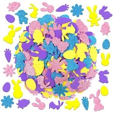 288Pcs Foam Stickers,Glitter Easter Stickers Foam Stickers Colorful Self