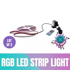 32-Ft Indoor/Outdoor RGB+W LED Strip Light with RF Remote – Multicolor Accent
