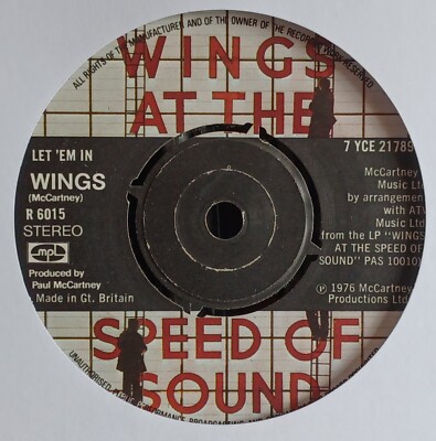 (8) Wings - Let 'Em In 7''